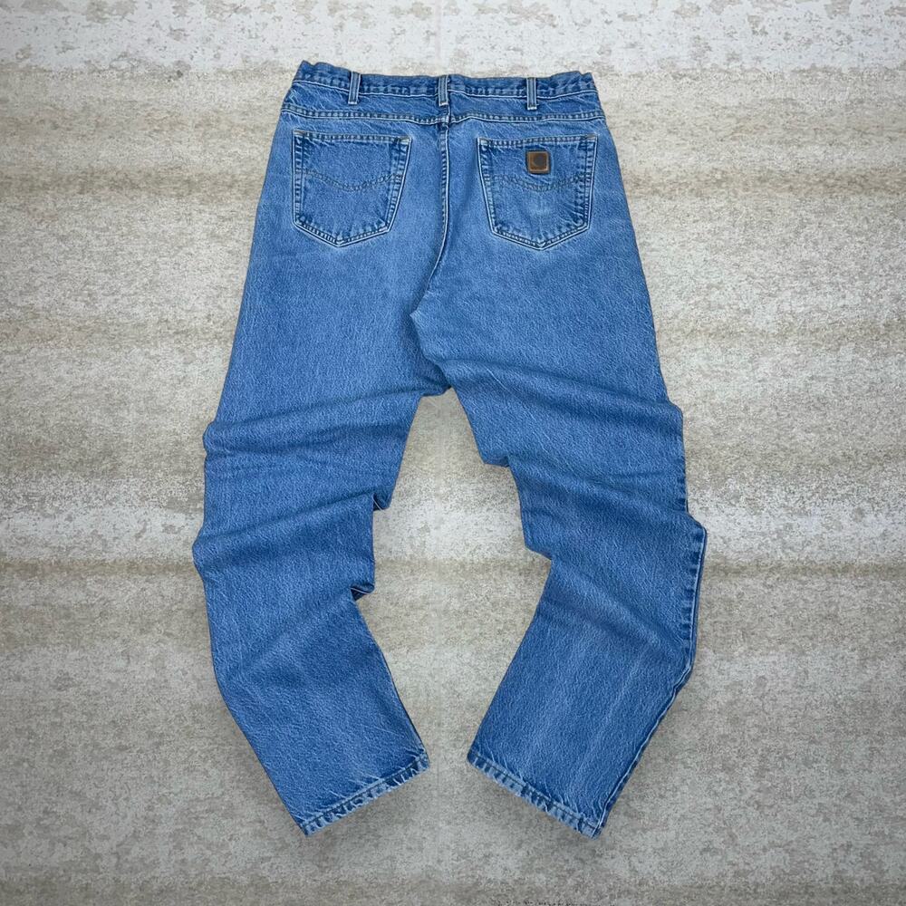 Vintage Y2K Carhartt Jeans 38x36 Regular Straight Leg Fit Medium Wash Denim